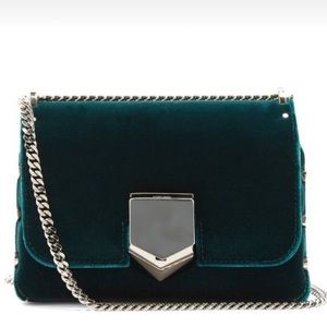 Jimmy Choo Lockett Petite velvet purse